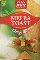 Количество сахара в Melba Toast Original