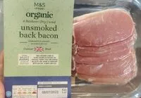 Suhkru kogus sees Organic unsmoked back bacon