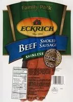 Suhkru kogus sees Skinless beef smoked sausage