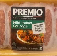 Amount of sugar in Mild italian sausage
