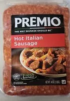 Amount of sugar in Hot Italian Sausage