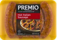 Amount of sugar in Hot italian sausage with real crusted red & black pepper