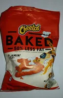 入っている砂糖の量 Oven baked flamin' hot