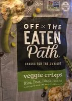 Sokerin määrä sisällä Off the eaten path rice and veggie crisps
