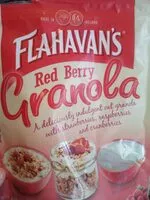 Suhkru kogus sees Flahavans red berry granola