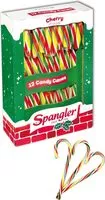 Suhkru kogus sees Spangler box candy canes cherry flavored multicolor