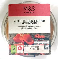 Amount of sugar in Roasted red pepper houmous