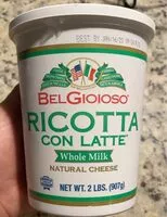 Amount of sugar in Ricotta Con Latte