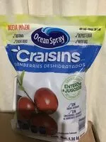 Quantité de sucre dans Craisins whole dried cranberries