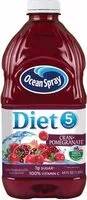 Quantité de sucre dans Diet cranberry pomegranate