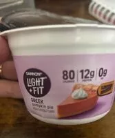Sokerin määrä sisällä Light and Fit Greek Pumpkin Pie Yogurt