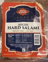 Количество сахара в Sliced hard salami