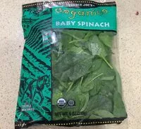 Suhkru kogus sees Organic Baby Spinach