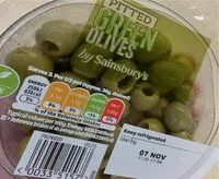 Suhkru kogus sees Pitted Green Olives