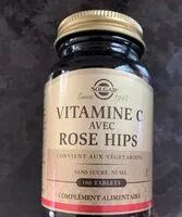 चीनी की मात्रा Vitamine C Avec Rose Hips 500 MG - 100 Tablettes - Solgar