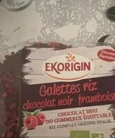 Sokerin määrä sisällä Galettes de riz chocolat noir framboises