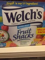 Cantidad de azúcar en Welch's, fruit snacks, mixed fruit