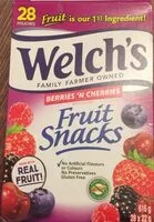 Количество сахара в Berries ‘N cherries fruit snack
