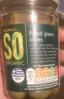 Jumlah gula yang masuk Pitted green olives