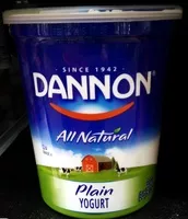 Sokerin määrä sisällä Dannon Plain Whole Milk Yogurt