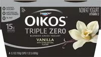 Количество сахара в Oikos Triple Zero Greek Vanilla Yogurt 4pk