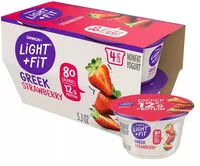 Sokerin määrä sisällä Dannon Light + Fit Greek Strawberry Yogurt