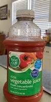Sokerin määrä sisällä 100% Vegetable Juice From Concentrate With Added Ingredients