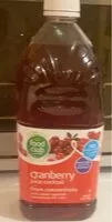 Sokerin määrä sisällä Cranberry Juice Cocktail From Concentrate With