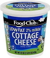 Sokerin määrä sisällä Cottage Cheese