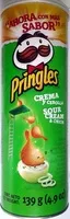 Amount of sugar in Aperitivo de patatas "Pringles" Sabor crema y cebolla