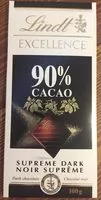 Количество сахара в Supreme Dark Lindt Excellence