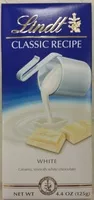 Suhkru kogus sees Classic recipe white chocolate, classic recipe