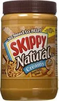 Suhkru kogus sees Natural creamy peanut butter spread