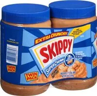 Suhkru kogus sees Super chunk extra chunky peanut butter twin