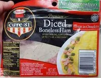 Suhkru kogus sees Hormel, cure 81, diced boneless ham