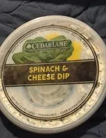 Zuckermenge drin Spinach and cheese dip