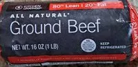 Amount of sugar in All natural ground beef