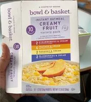 Jumlah gula yang masuk Instant oatmeal creamy fruit