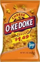 Количество сахара в O-Ke-Doke, Flavored Popcorn, Cheese