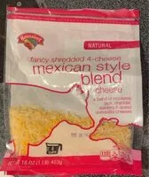 चीनी की मात्रा Natural Fancy Shredded 4 Mexican Blend Cheese