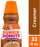 含糖量 Dunkin' donuts coffee creamer chocolate