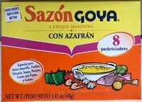 中的糖分和营养成分 Sazon goya