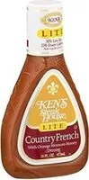 Jumlah gula yang masuk Kens steakhouse lite country french dressing bottles
