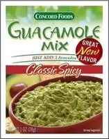 Cantidad de azúcar en Guacamole mix