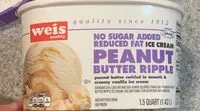 入っている砂糖の量 No sugar added reduced fat ice cream peanut butter ripple