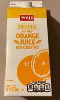 Jumlah gula yang masuk No Pulp Orange Juice From Concentrate
