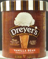 चीनी की मात्रा Vanilla bean ice cream