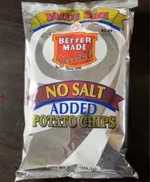 入っている砂糖の量 No Salt Added Potato Chips