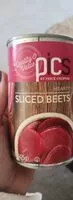 Cantidad de azúcar en Sliced beets