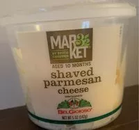Amount of sugar in Market 32 shaved parmesan cheese